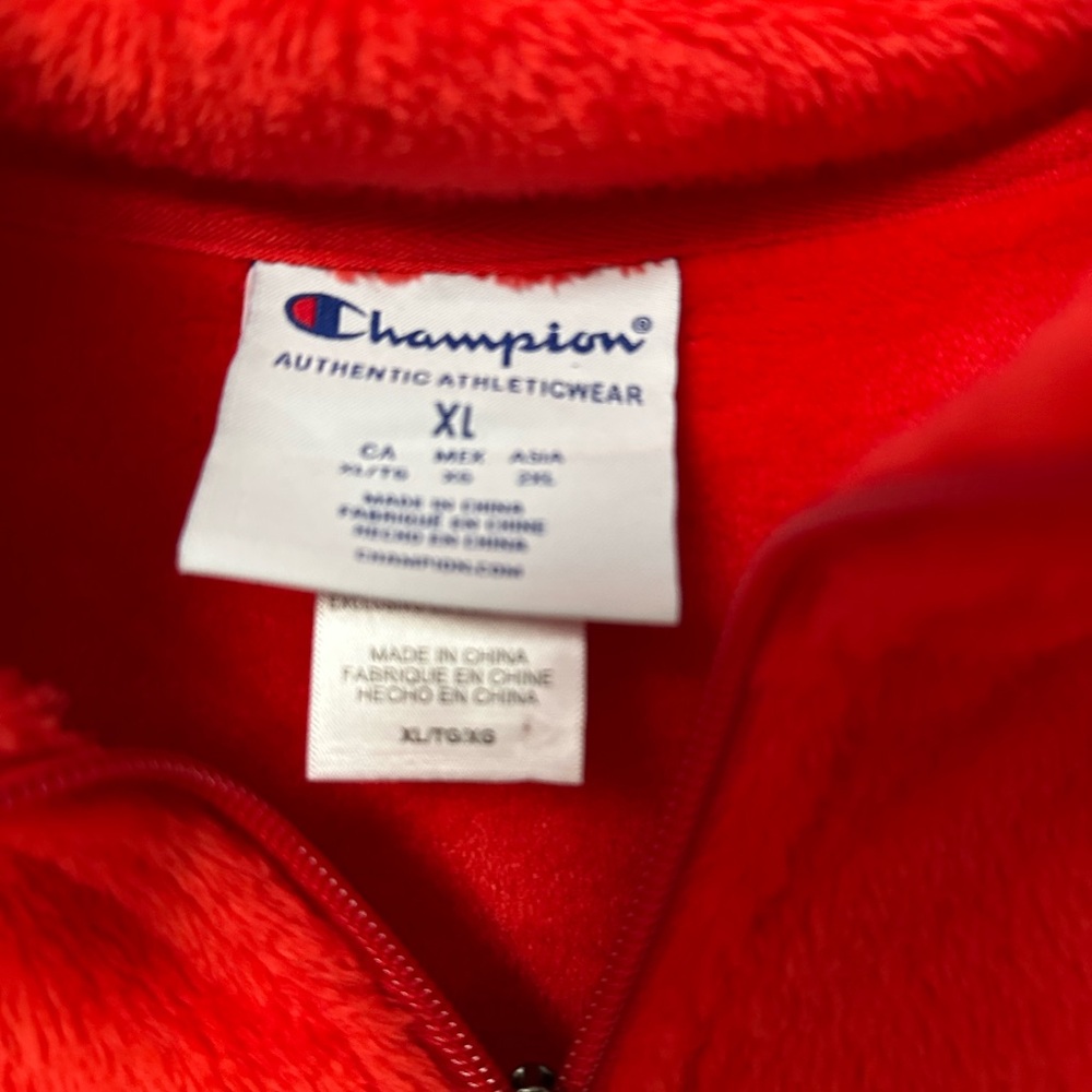 Red Fleece Jacket with Rutgers Logo - Picture 2 of 2